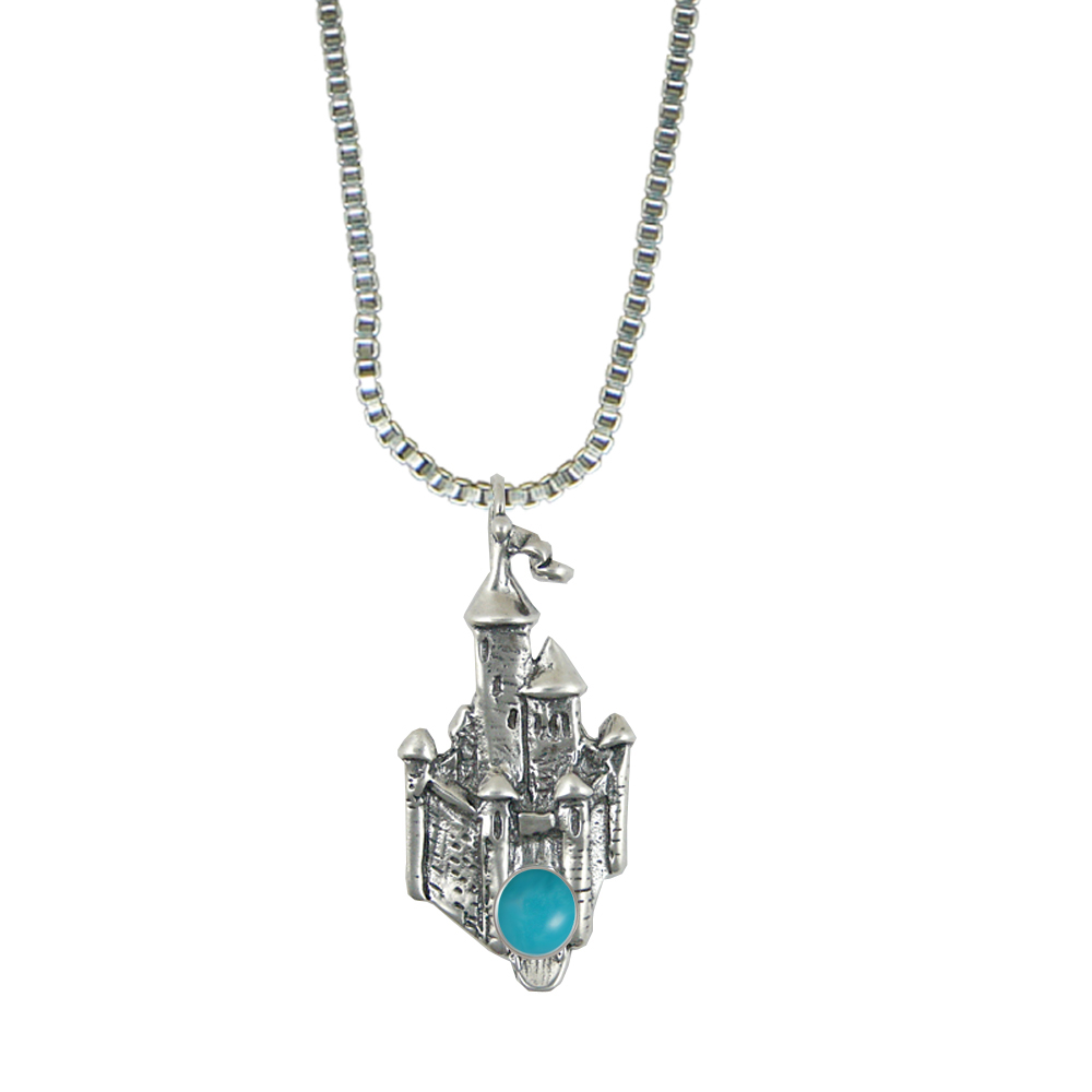 Sterling Silver Arthur's Castle Pendant With Turquoise